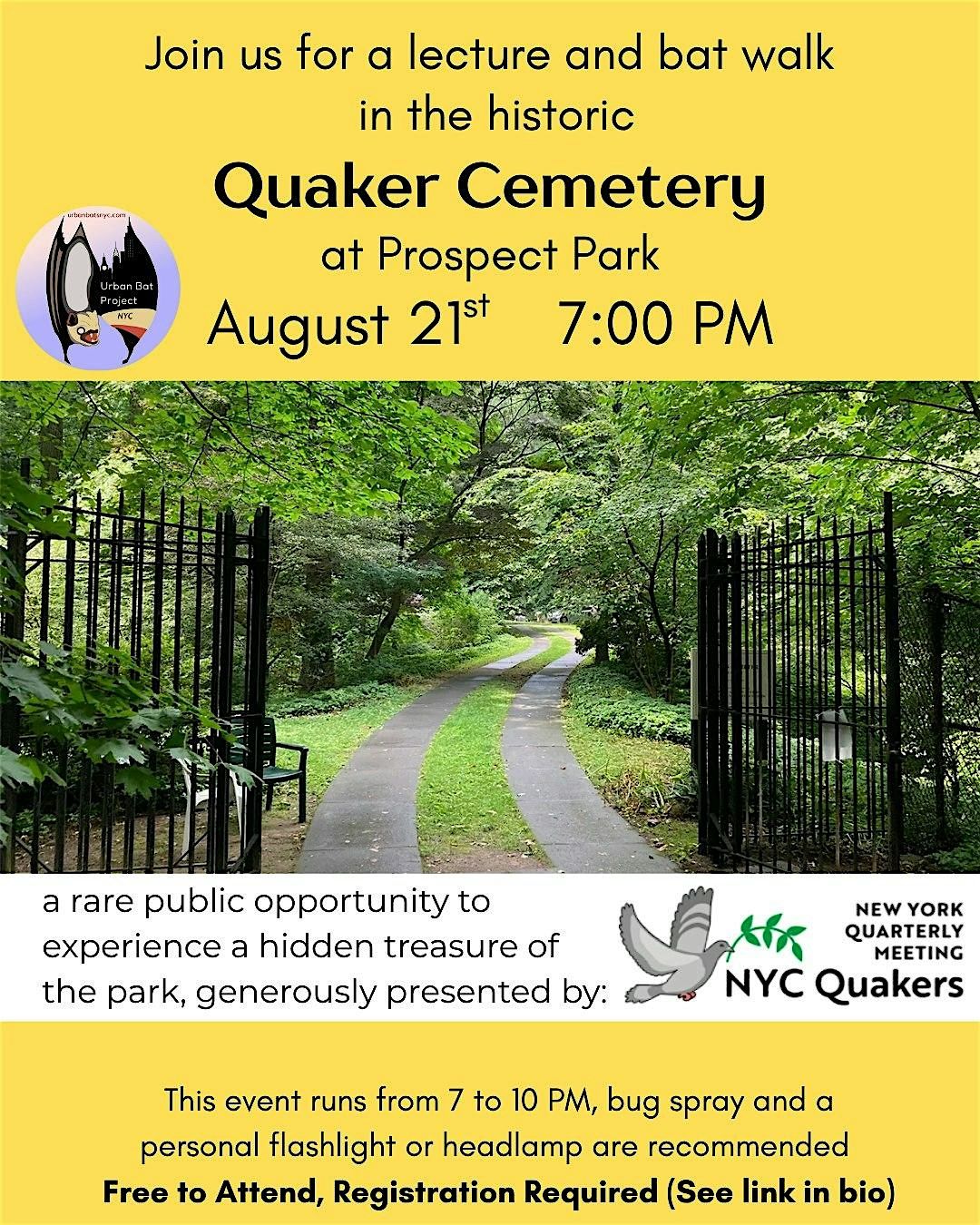 Bats 101 at the Quaker Cemetery, 21 August | Event in Brooklyn | AllEvents