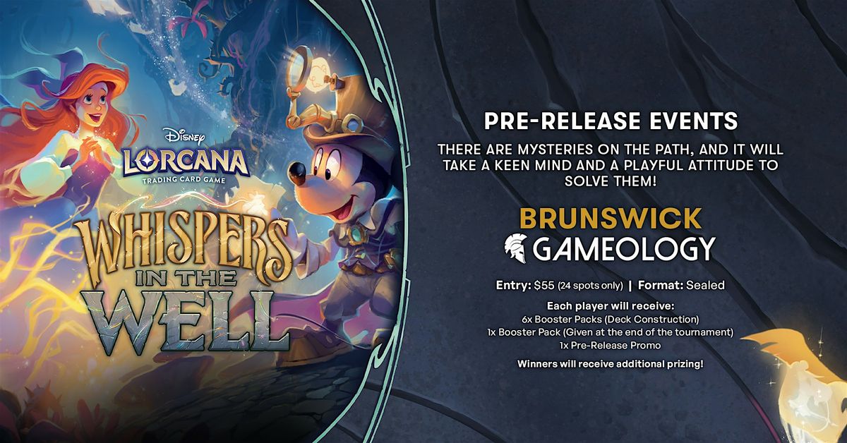 LORCANA - Whispers in the Well Pre-Release - Gameology BRUNSWICK - 09/11/25, 9 November | Event in Brunswick