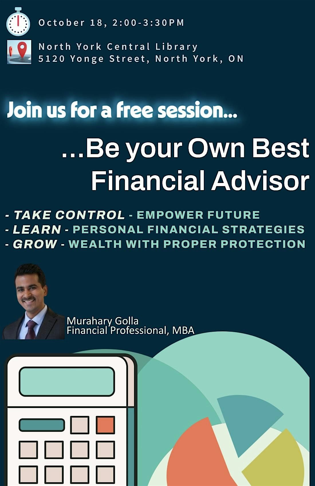 Learn personal financial strategies to be your own advisor -, 18 October | Event in Toronto | AllEvents
