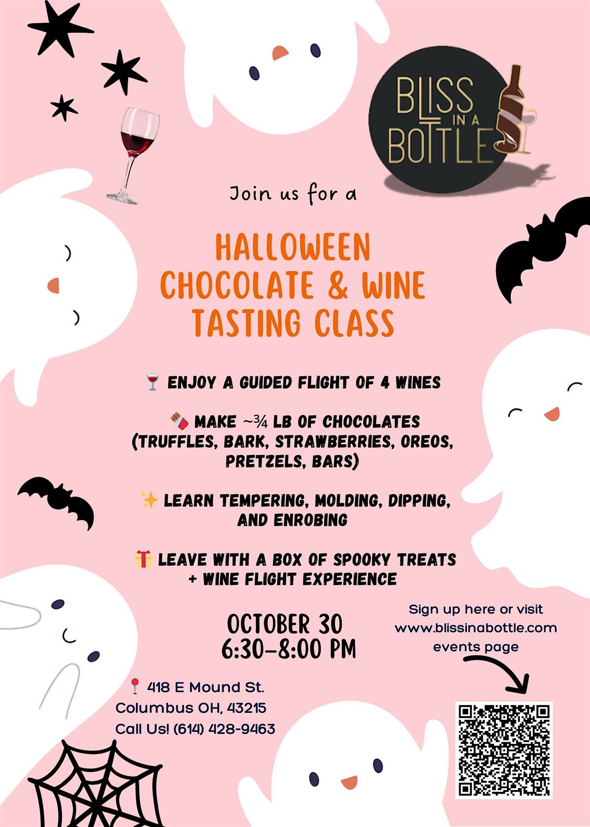 Halloween Chocolate & Wine Tasting Class, 30 October | Event in Columbus | AllEvents