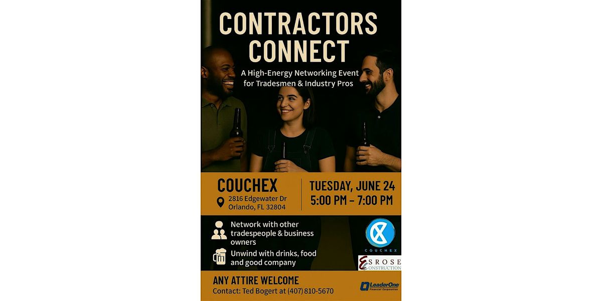 Contractors Connect - Networking Event!, 24 June | Event in Orlando | AllEvents