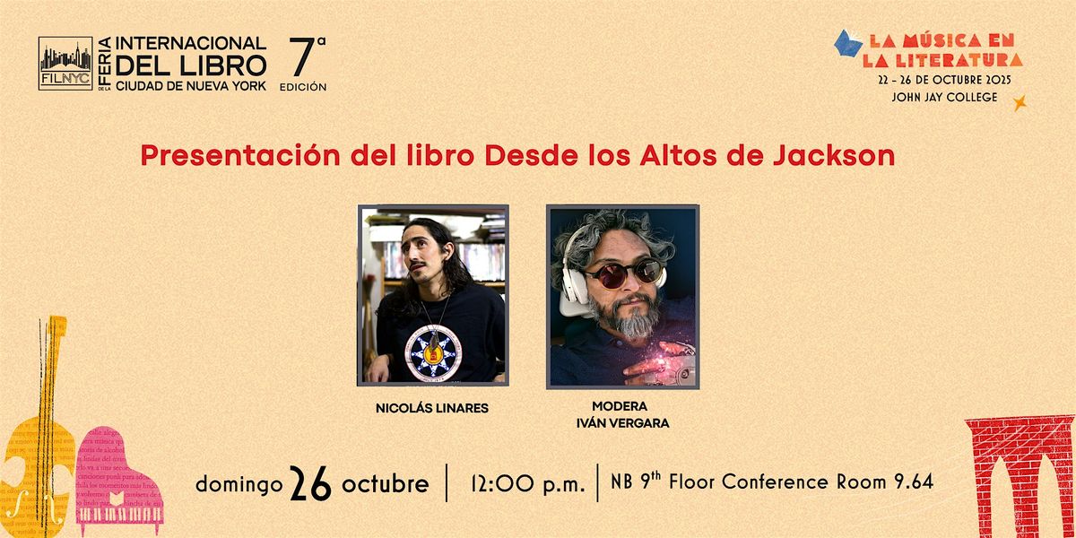 Presentación del libro Desde los Altos de Jackson, 26 October | Event in New York | AllEvents