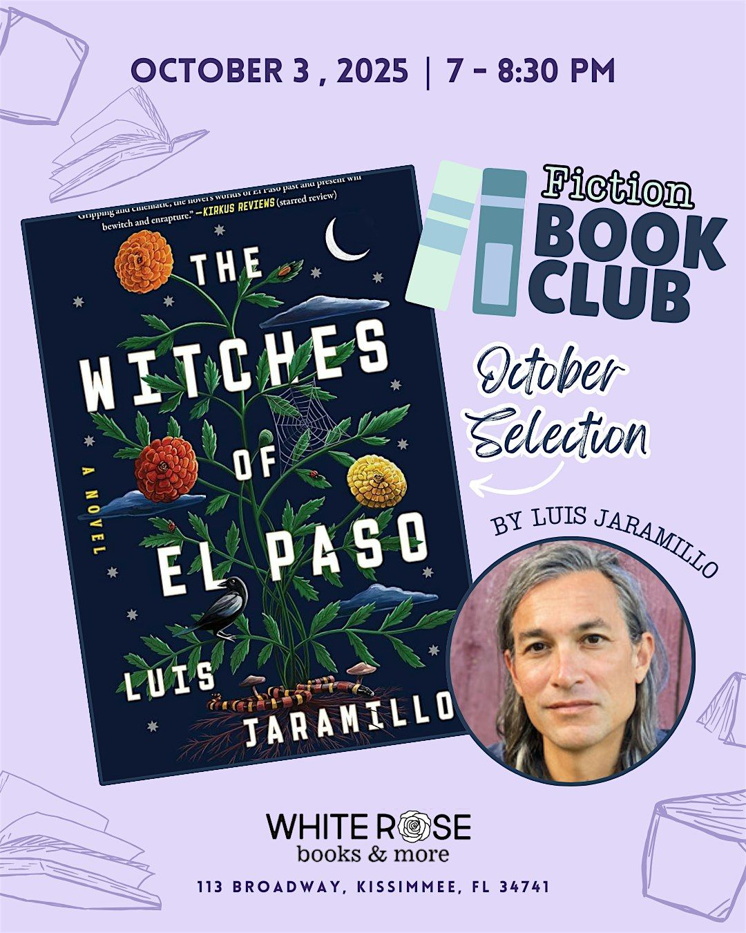 Fiction Book Club - The Witches of El Paso by Luis Jaramillo, 3 October | Event in Kissimmee | AllEvents