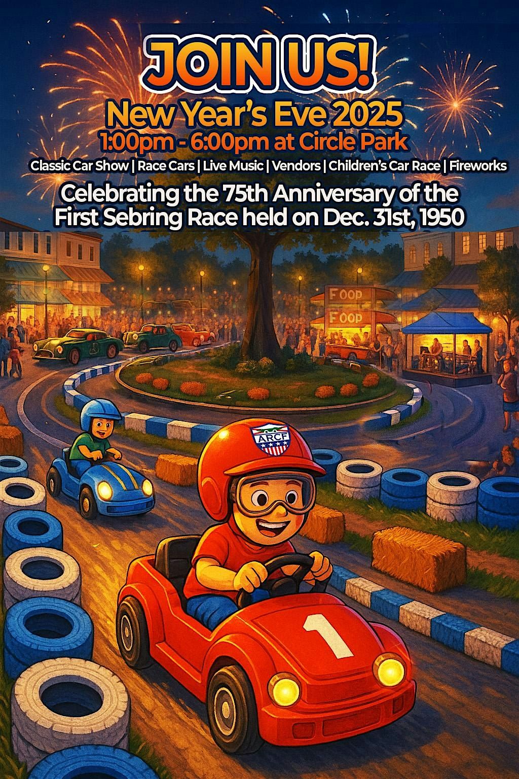 75th Anniversary of the First Sebring Race - Kids Power Wheels Race
