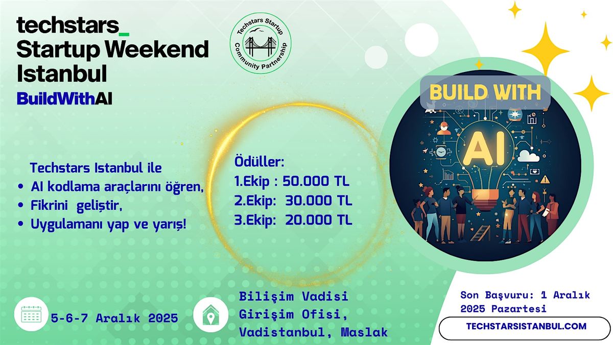 Techstars Startup Weekend Istanbul - Build with AI, 5 December | Event in istanbul | AllEvents