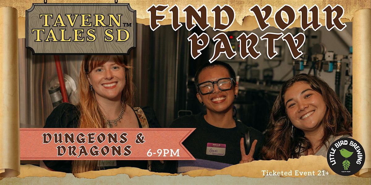 November 11th - TTSD:  Find Your Party (D&D), 11 November | Event in San Diego | AllEvents