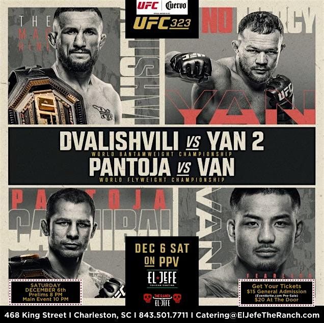 UFC 323 at The Ranch, 6 December | Event in Charleston | AllEvents