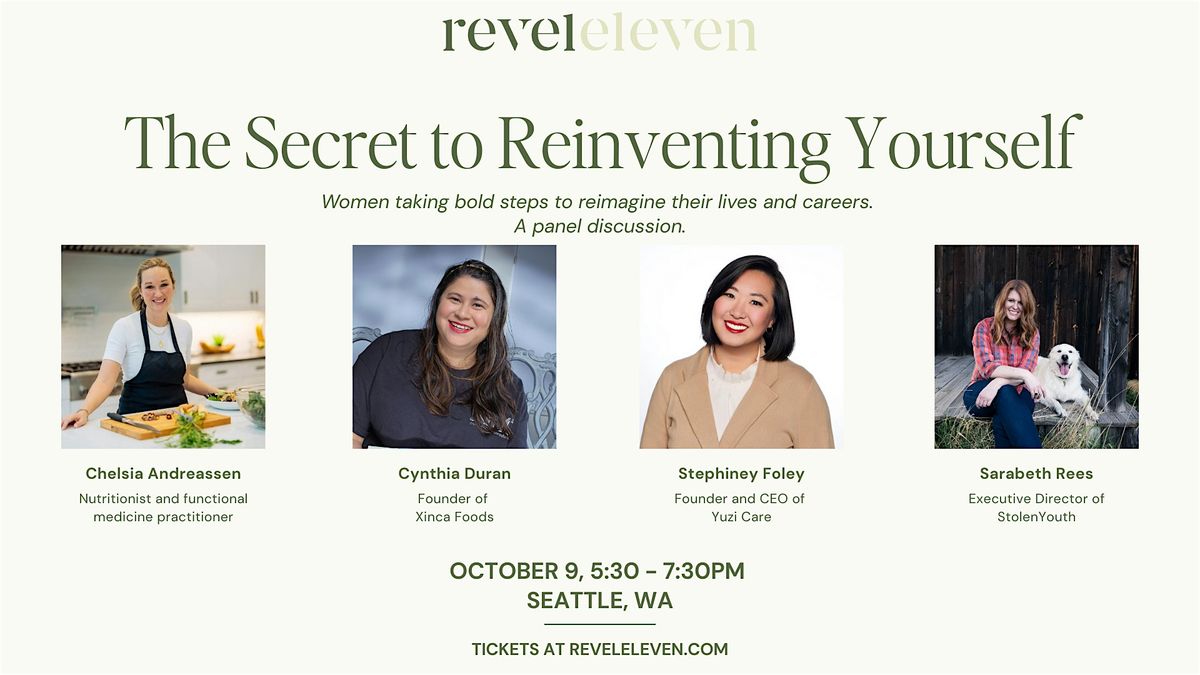 The Secret to Reinventing Yourself, 9 October | Event in Seattle | AllEvents