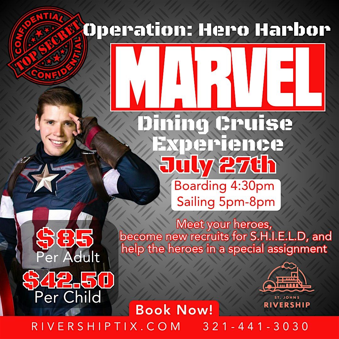Marvel Character Dinner Cruise Aboard the Barbara Lee, 27 July | Event in Sanford | AllEvents