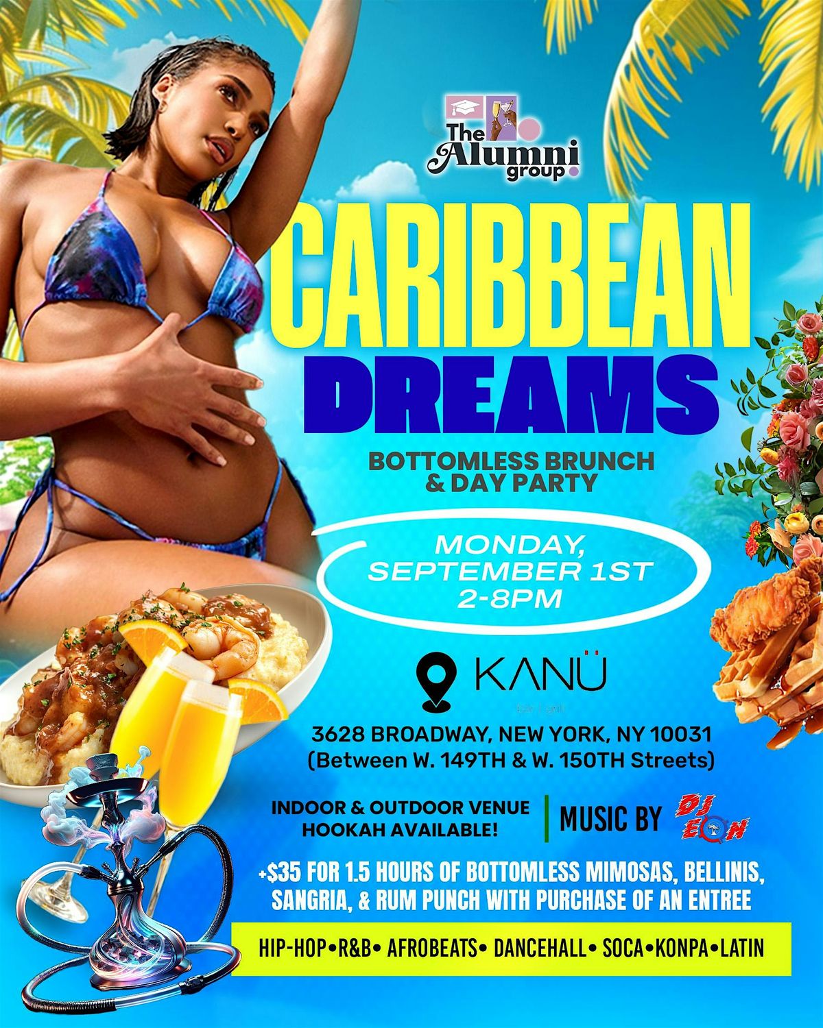 Caribbean Dreams - Bottomless Brunch & Day Party, 1 September | Event in New York | AllEvents