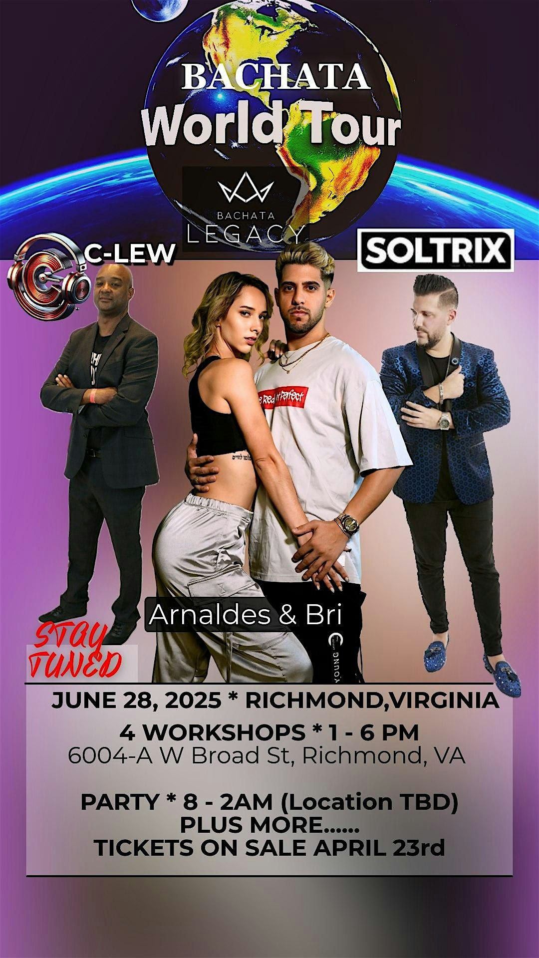 Bachata Legacy World Tour- Workshops and Social Richmond, Virginia, 28 June | Event in Richmond | AllEvents