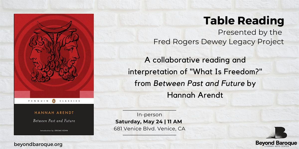 Table Reading: What is Freedom?, 24 May | Event in Los Angeles | AllEvents