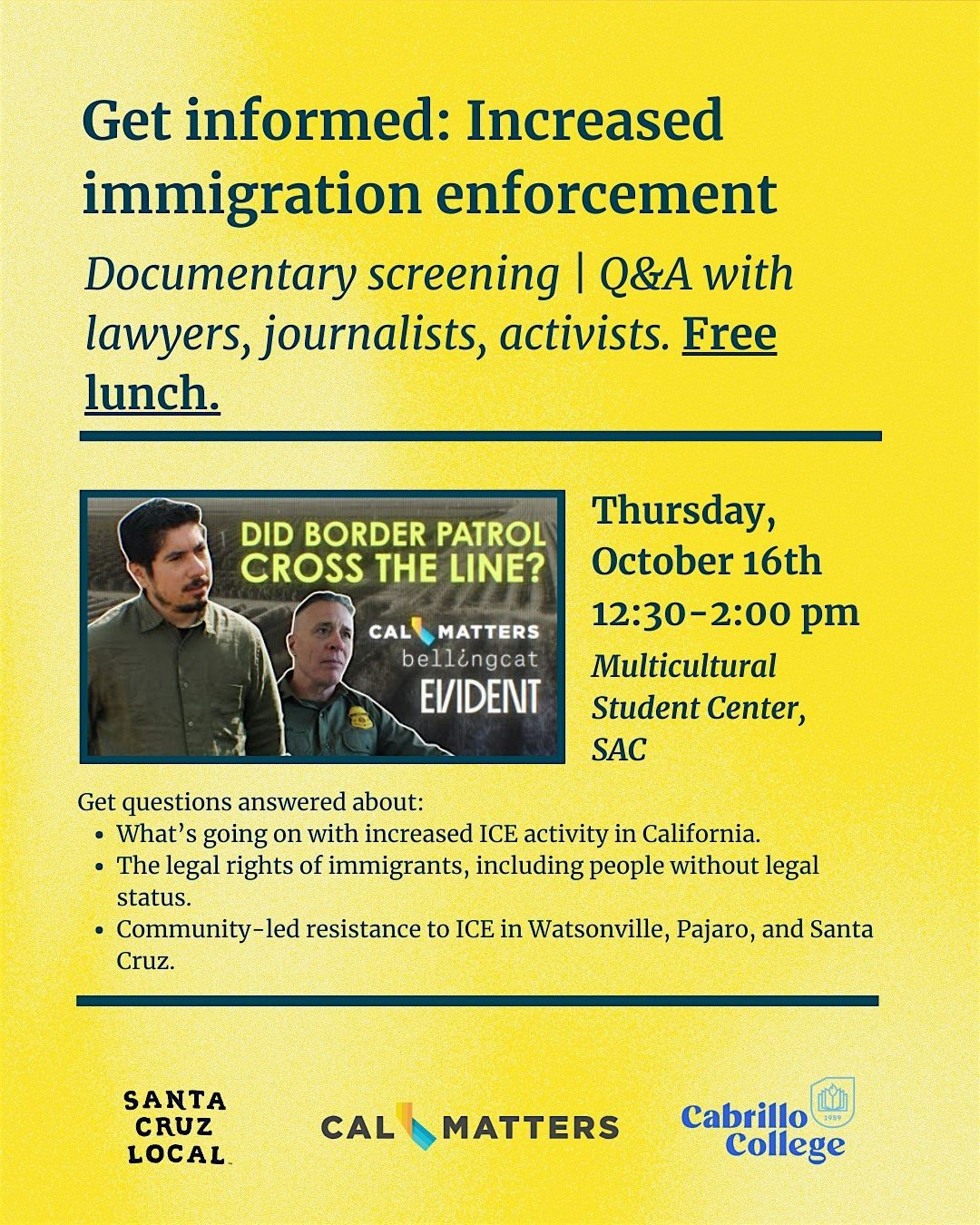Get informed: Increased immigration enforcement | Event in Aptos | AllEvents