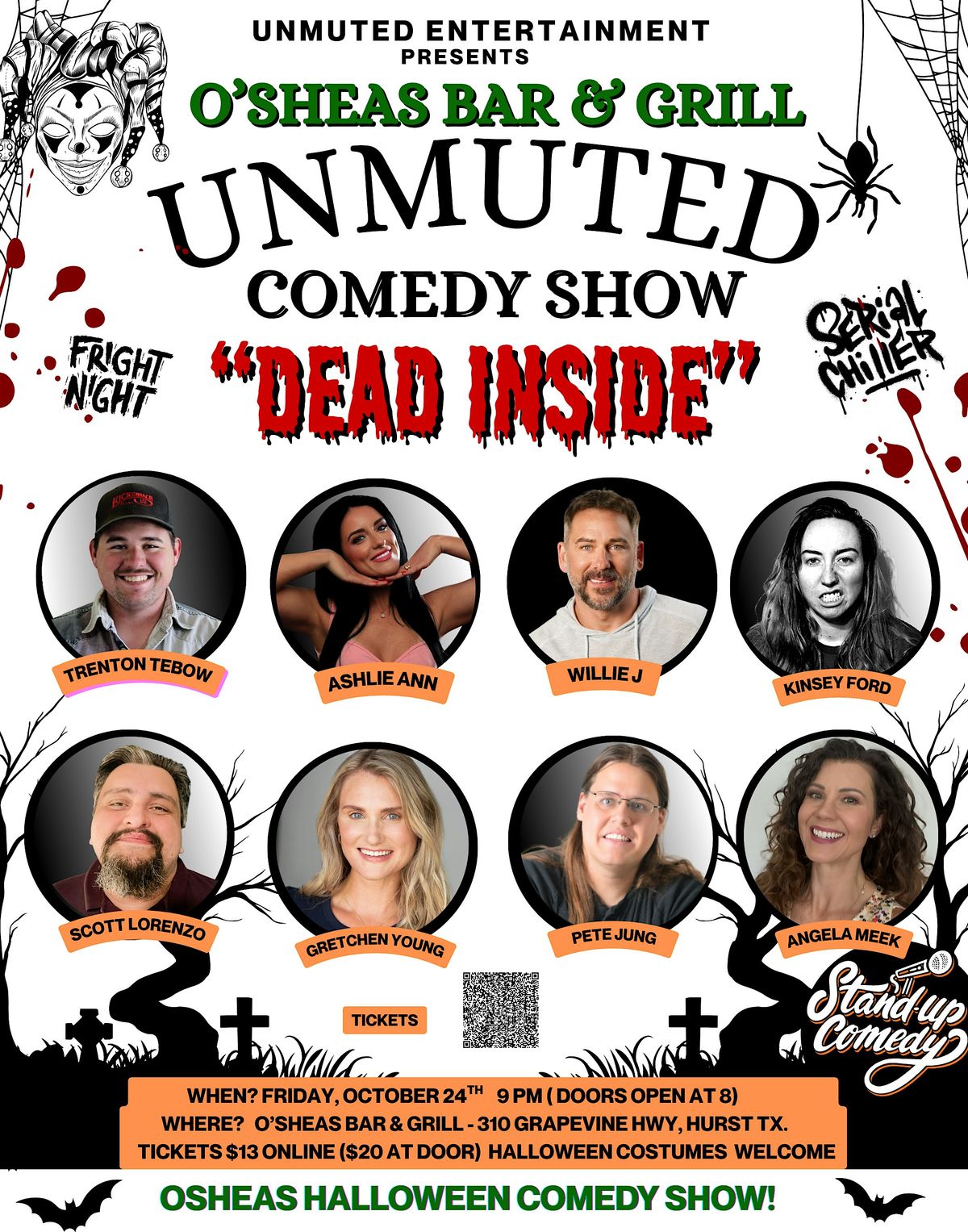 Unmuted Comedy Show: "Dead Inside", 24 October | Event in Hurst | AllEvents