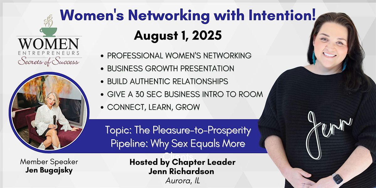 WESOS Aurora: Pleasure-to-Prosperity Pipeline: Why Sex Equals More Clients, 1 August | Event in Aurora | AllEvents