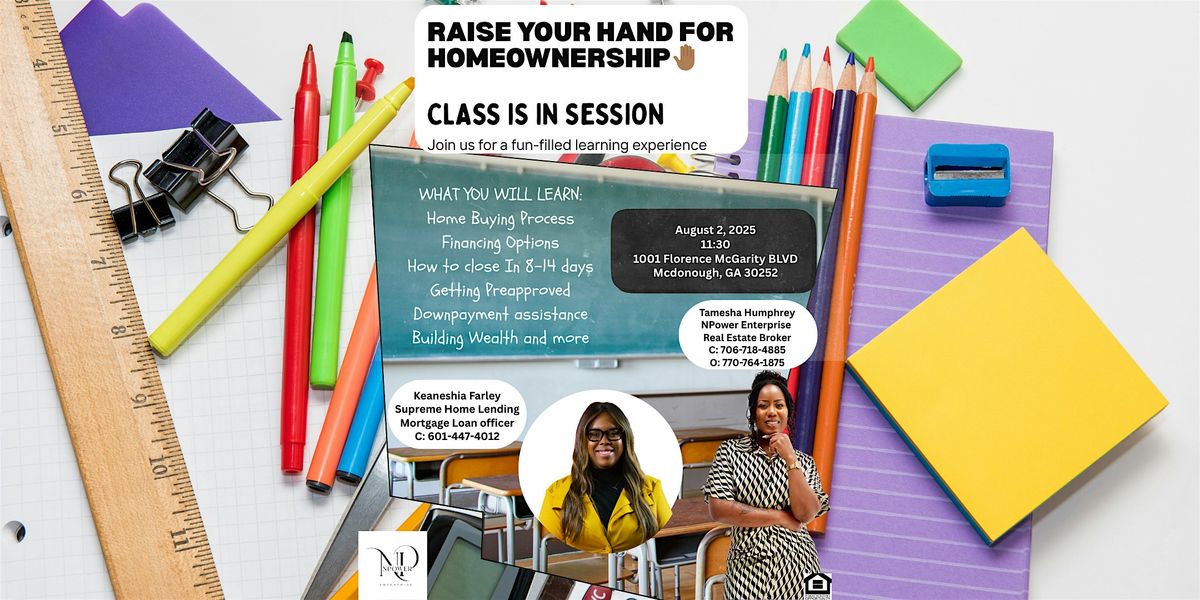 Raise Your Hand For Homeownership: Class in Session, 2 August | Event in McDonough | AllEvents
