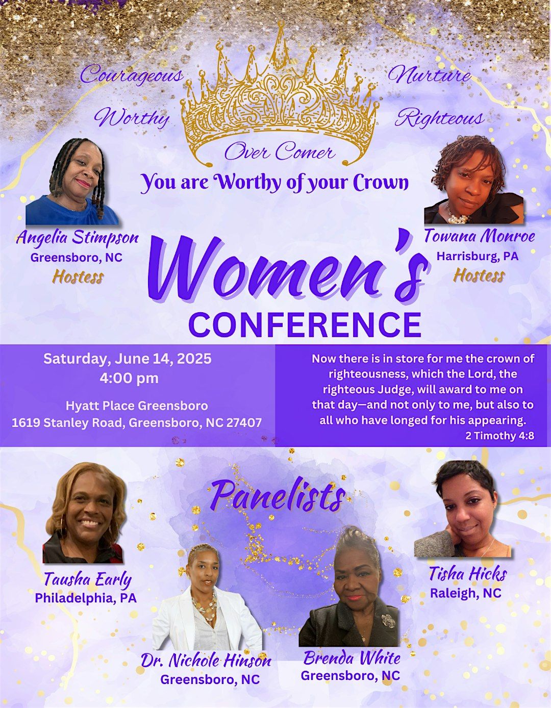 "You are Worthy of your Crown", 14 June | Event in Greensboro | AllEvents