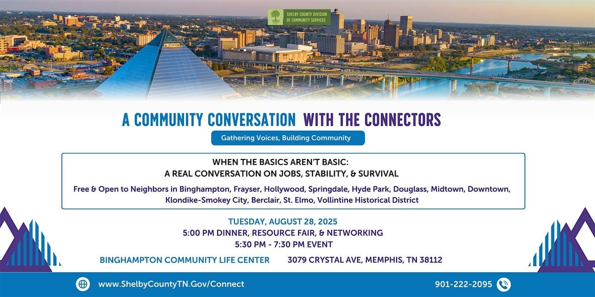 A Community Conversation with the Connector Program - Binghampton, 28 August | Event in Memphis | AllEvents