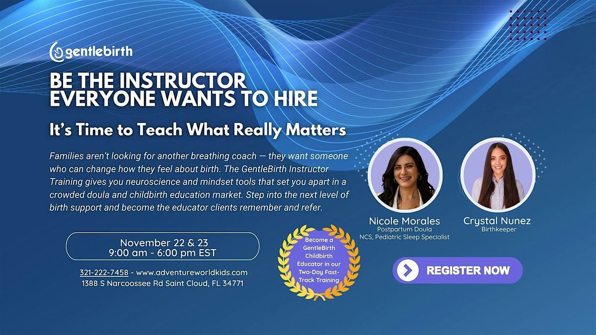 Be the Instructor Everyone Wants to Hire, 22 November | Event in St. Cloud | AllEvents