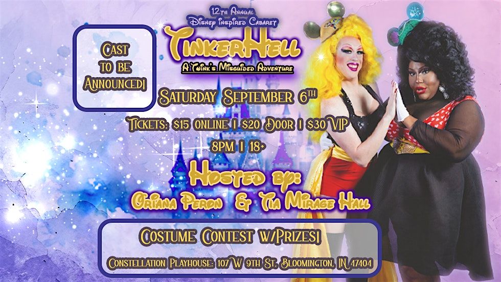 Oriana's World of Fantasy: TinkerHell a Disney-inspired Drag Cabaret, 6 September | Event in Bloomington | AllEvents