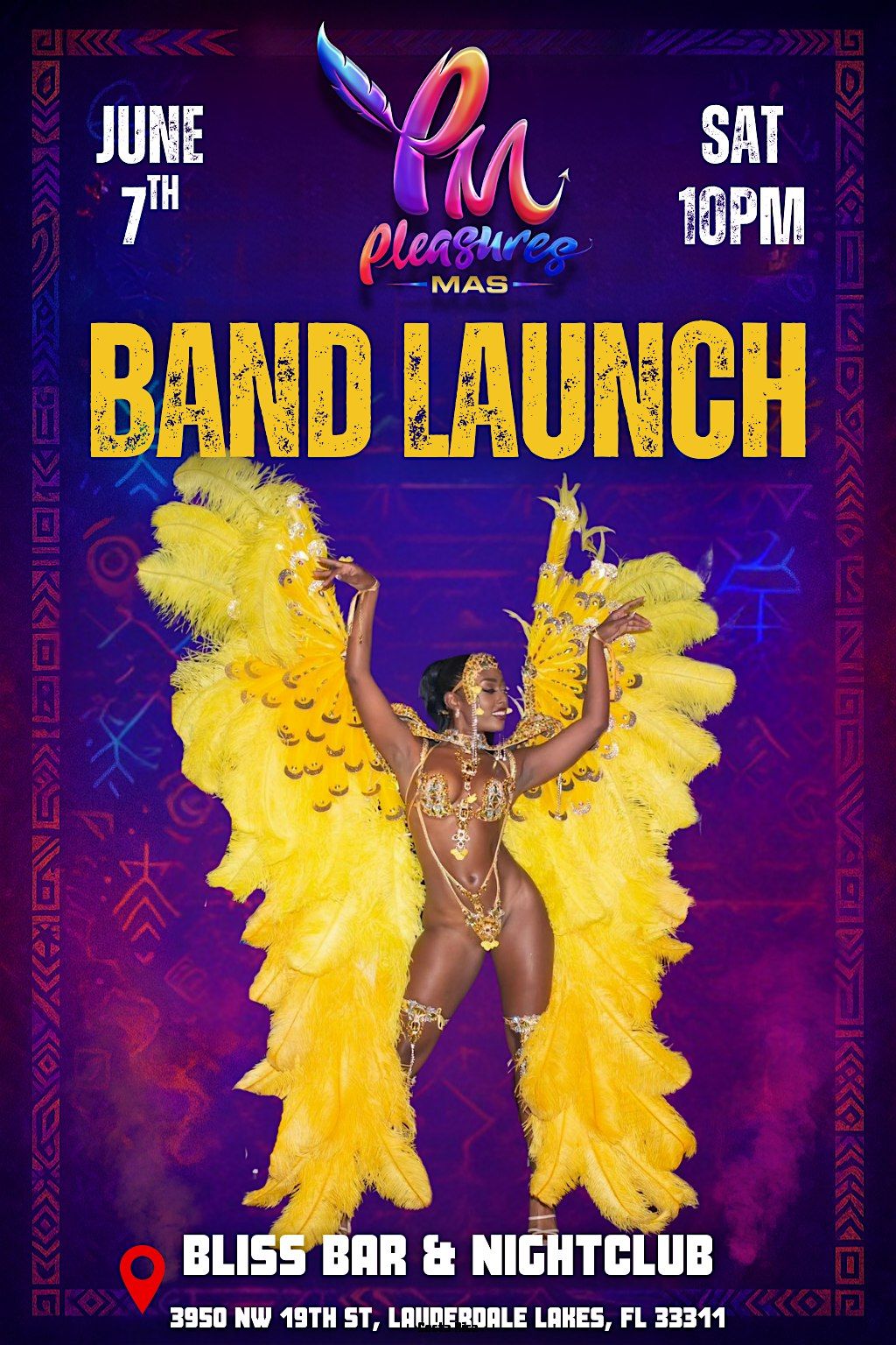 Pleasures Mas Band Launch - Miami Carnival 2025, 7 June | Event in Lauderdale Lakes | AllEvents