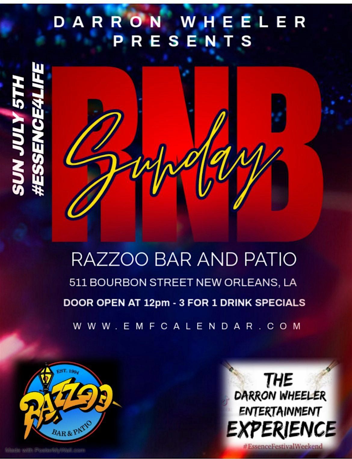 RNB SUNDAY with Darron Wheeler Entertainment, 5 July | Event in New Orleans | AllEvents