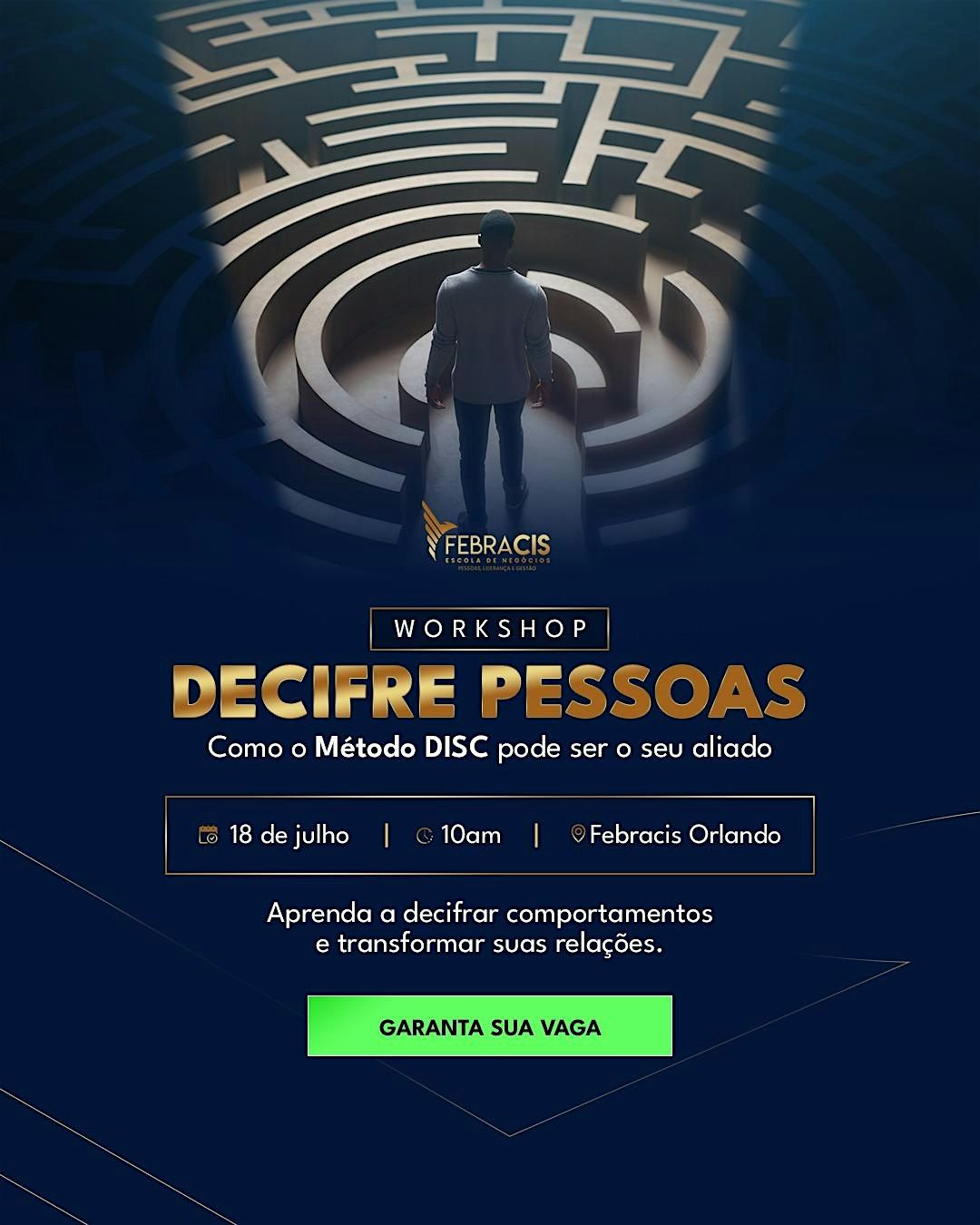 Workshop Decifre Pessoas, 18 July | Event in Orlando | AllEvents