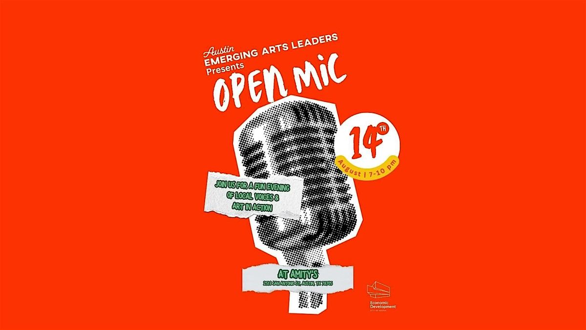 Austin Emerging Art Leaders Open Mic Night, 14 August | Event in Austin | AllEvents