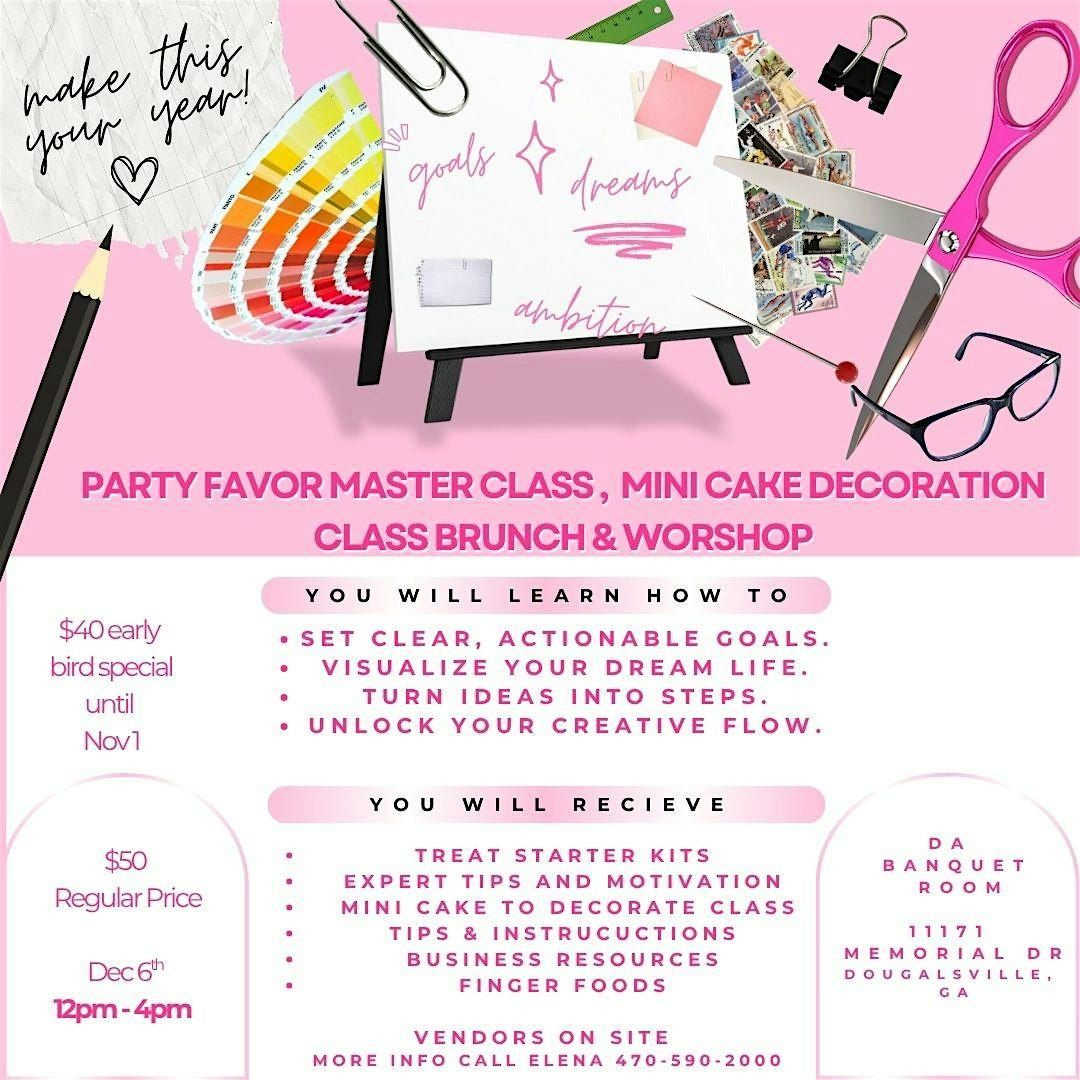 Party Favor Master Class, Mini Cake Decoration, Class, Brunch, & Workshop, 6 December | Event in Douglasville