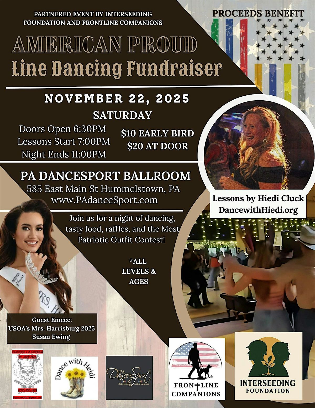 American Proud - Line Dancing Fundraiser for Vets & First Responders, 22 November | Event in Hummelstown