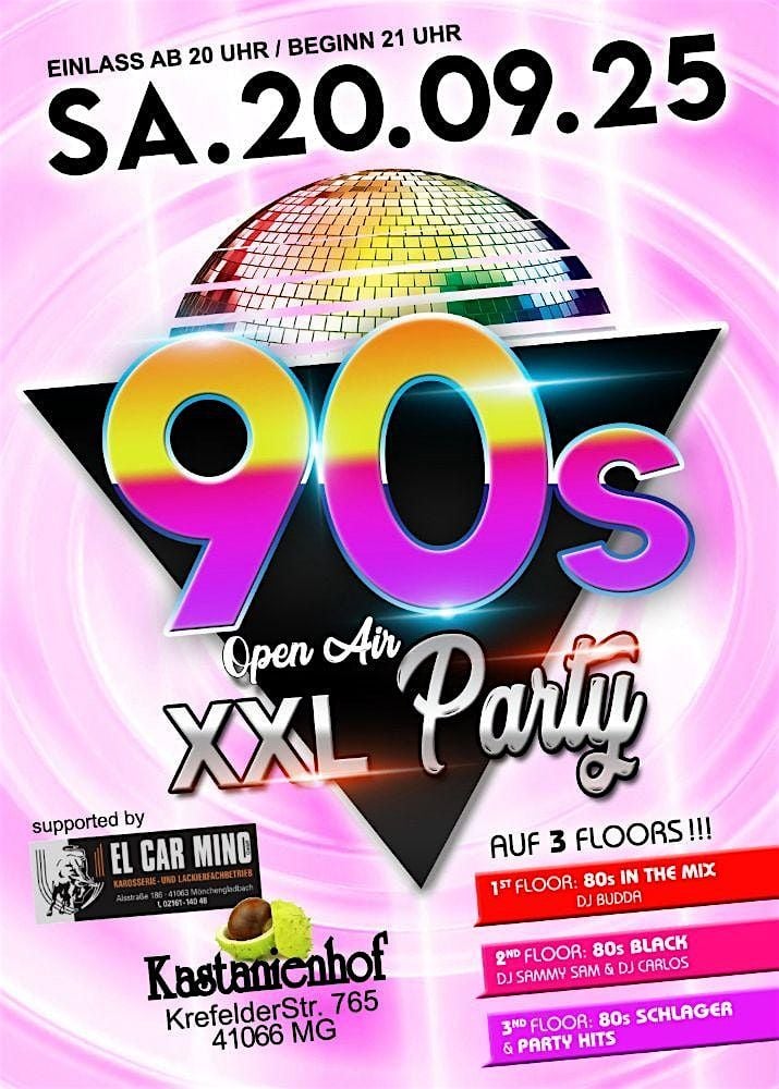 90s XXL Open Air Party, 20 September | Event in Mönchengladbach | AllEvents