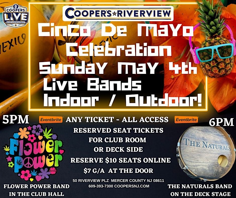Cinco De Mayo Celebration at Cooper's Riverview!, 4 May | Event in Trenton | AllEvents