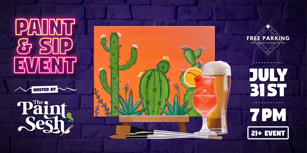 Paint & Sip Painting Event in Cincinnati, OH – “Cactus Blooms”, 31 July | Event in Cincinnati | AllEvents