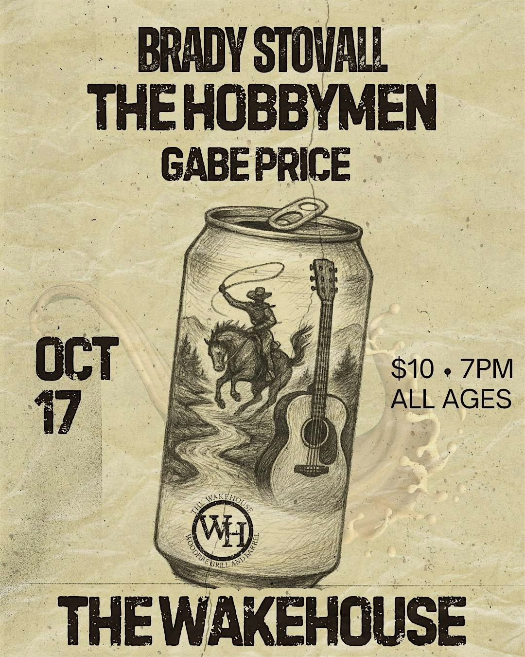 Brady Stovall, The Hobbymen, and Gabe Price live at The Wakehouse, 17 October | Event in Reedley | AllEvents