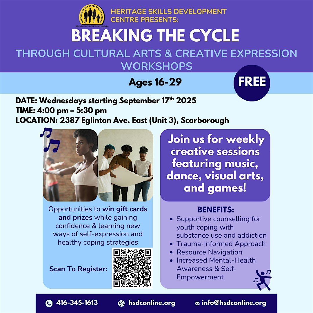 Breaking the cycle through cultural arts and creative expression workshops | Event in Scarborough | AllEvents