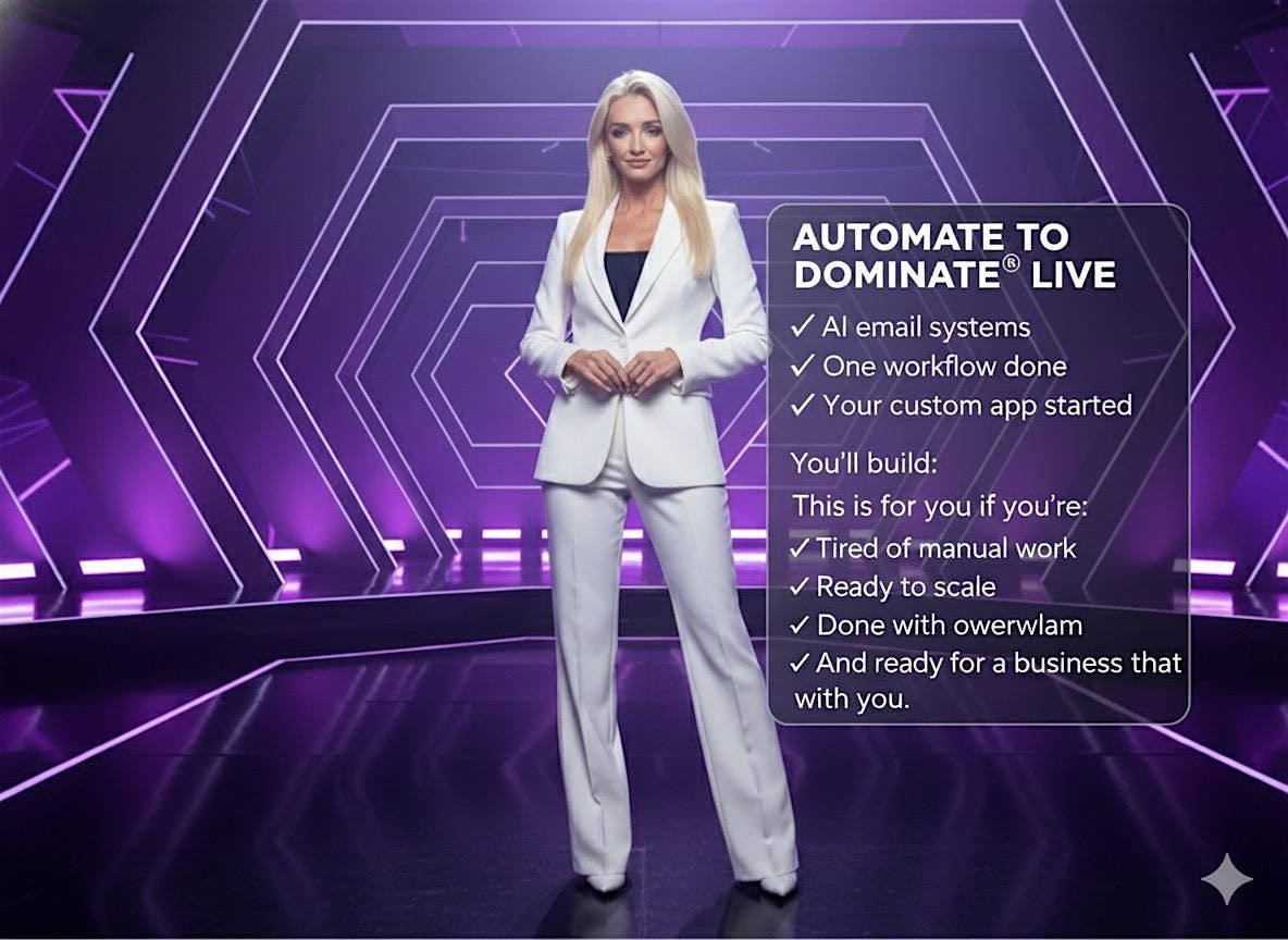 Automate to Dominate® Live - Gold Coast AI & Automation Workshop, 2 December | Event in Robina | AllEvents