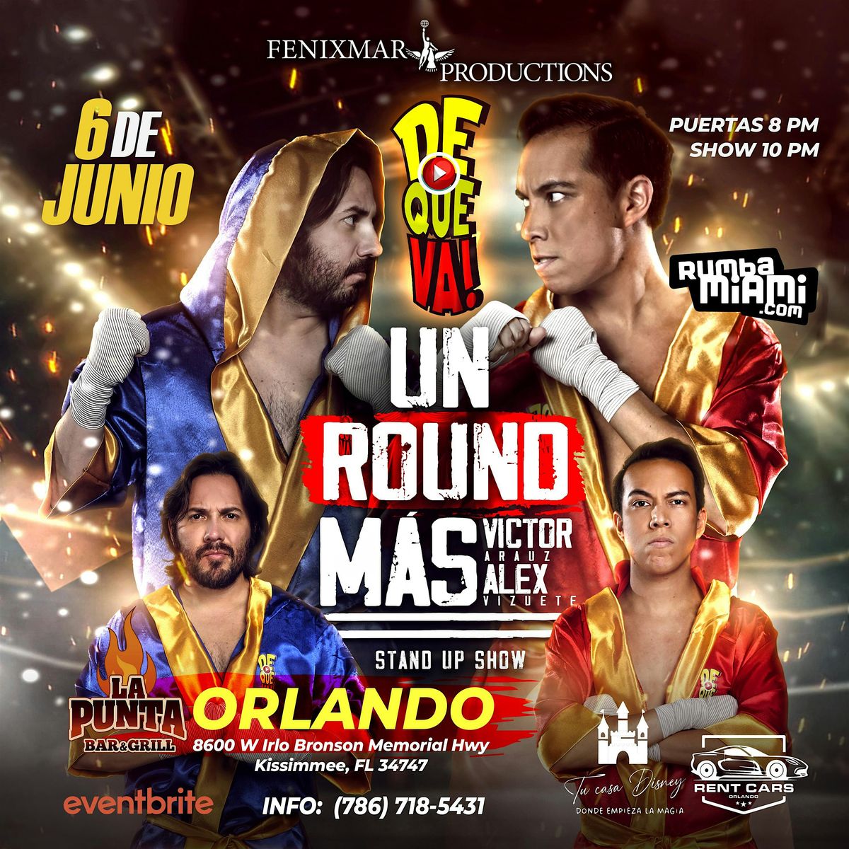 DE QUE VA! Humor ecuatoriano en La Punta Grill de Orlando, 6 June | Event in Kissimmee | AllEvents