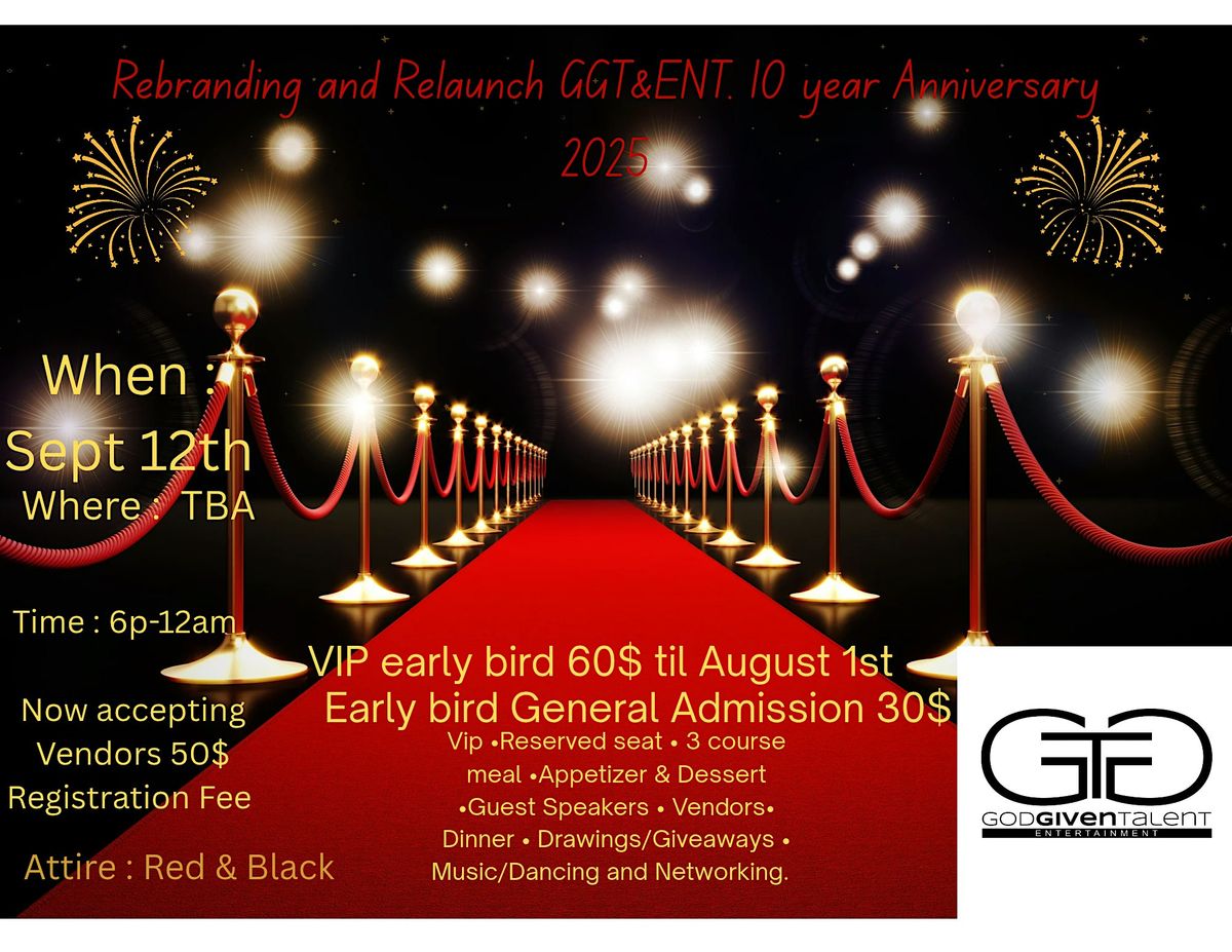 GGT 10 Year ANNIVERSARY REBRANDING RELAUNCH Event, 12 September | Event in Duncanville | AllEvents
