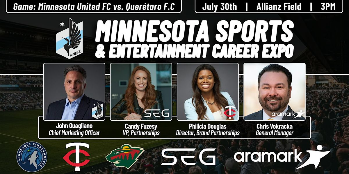 Minnesota Sports & Entertainment Career Expo hosted by Minnesota United FC, 30 July | Event in Saint Paul