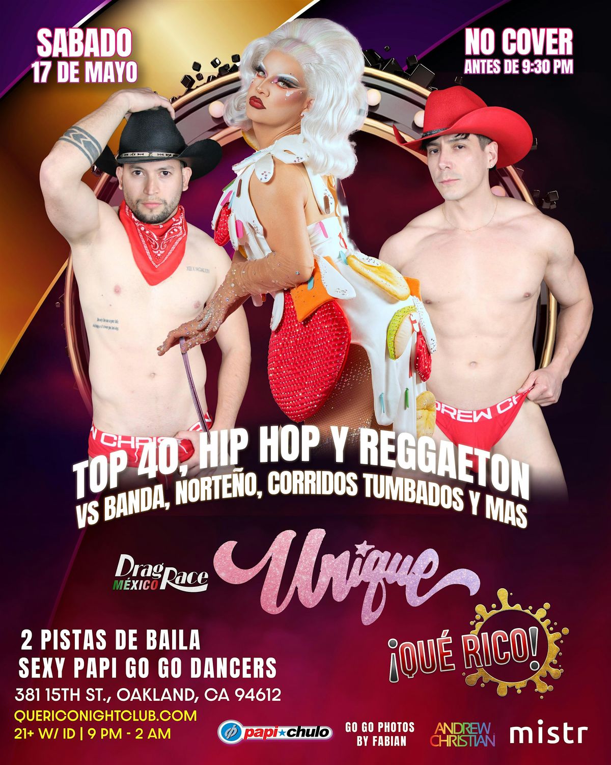 RuPaul's Drag Race Mexico's Unique at Que Rico - Noche de Banda, 17 May | Event in Oakland | AllEvents