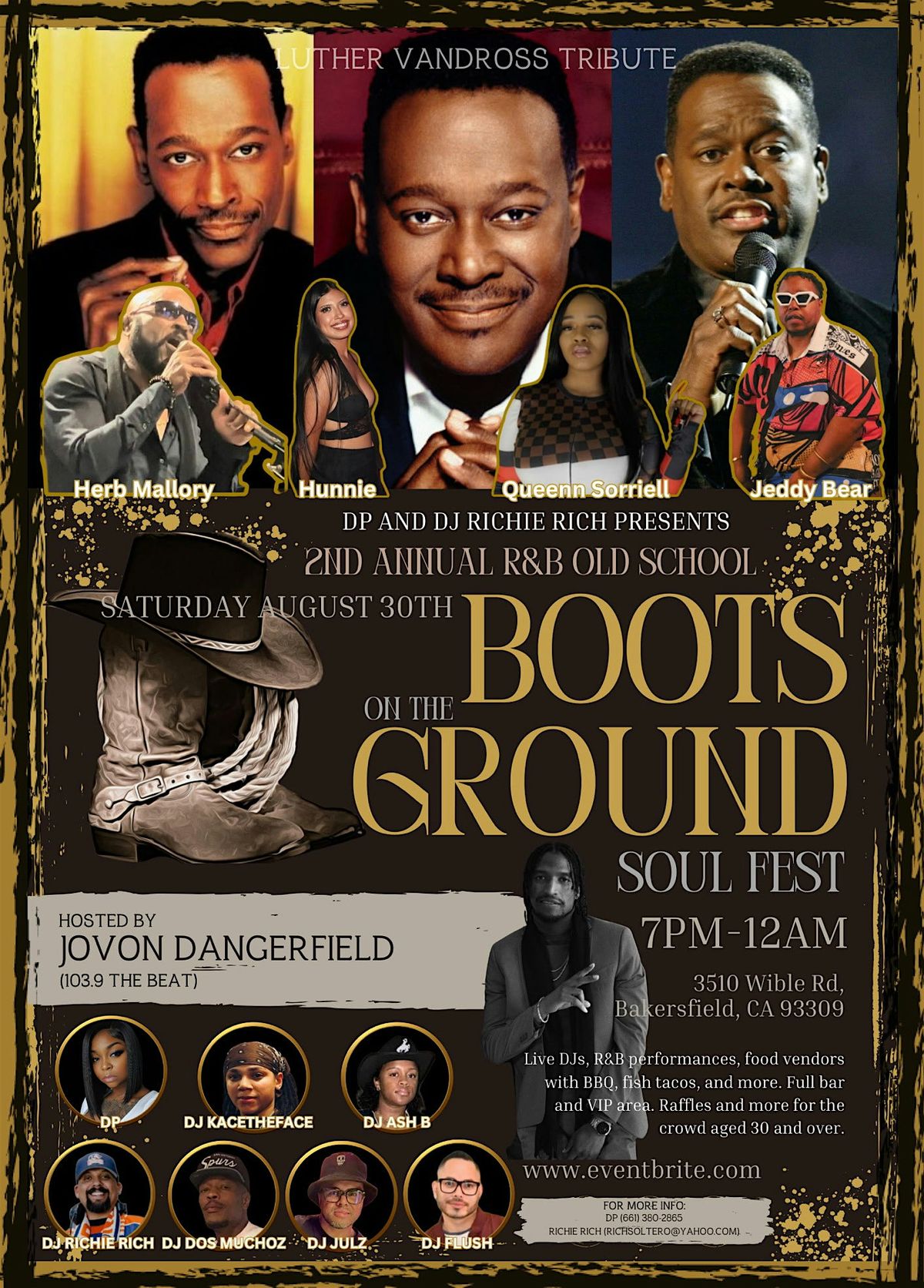 Bakersfield 2nd Annual R&B / OLD SCHOOL  BOOTS ON THE GROUND Soul Festival, 30 August | Event in Bakersfield