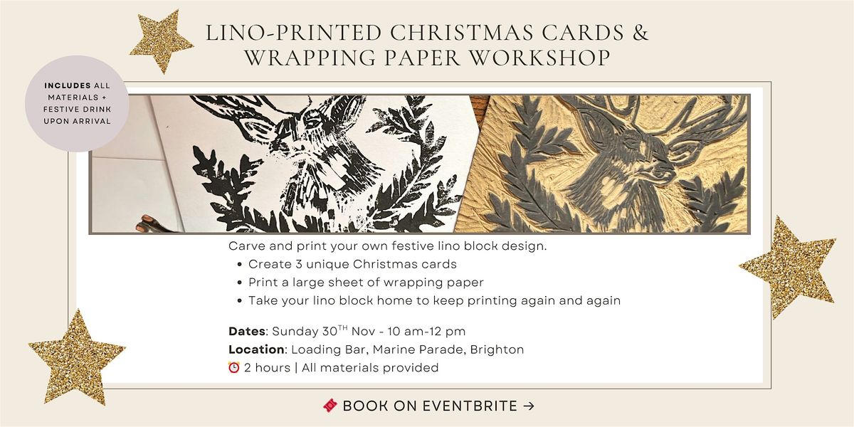 Lino-Printed Christmas Cards & Wrapping Paper Workshop, 3 December | Event in Brighton | AllEvents