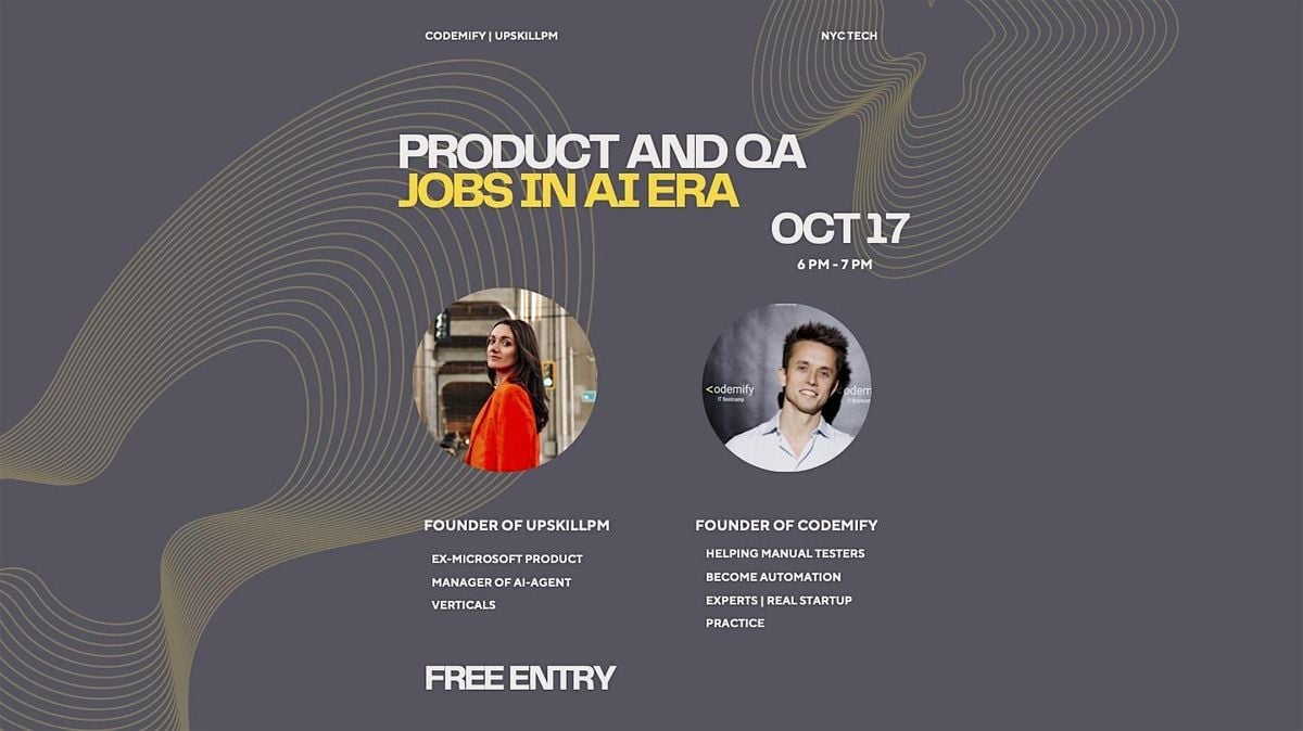 Product and QA jobs in AI ERA, 17 October | Event in New York | AllEvents
