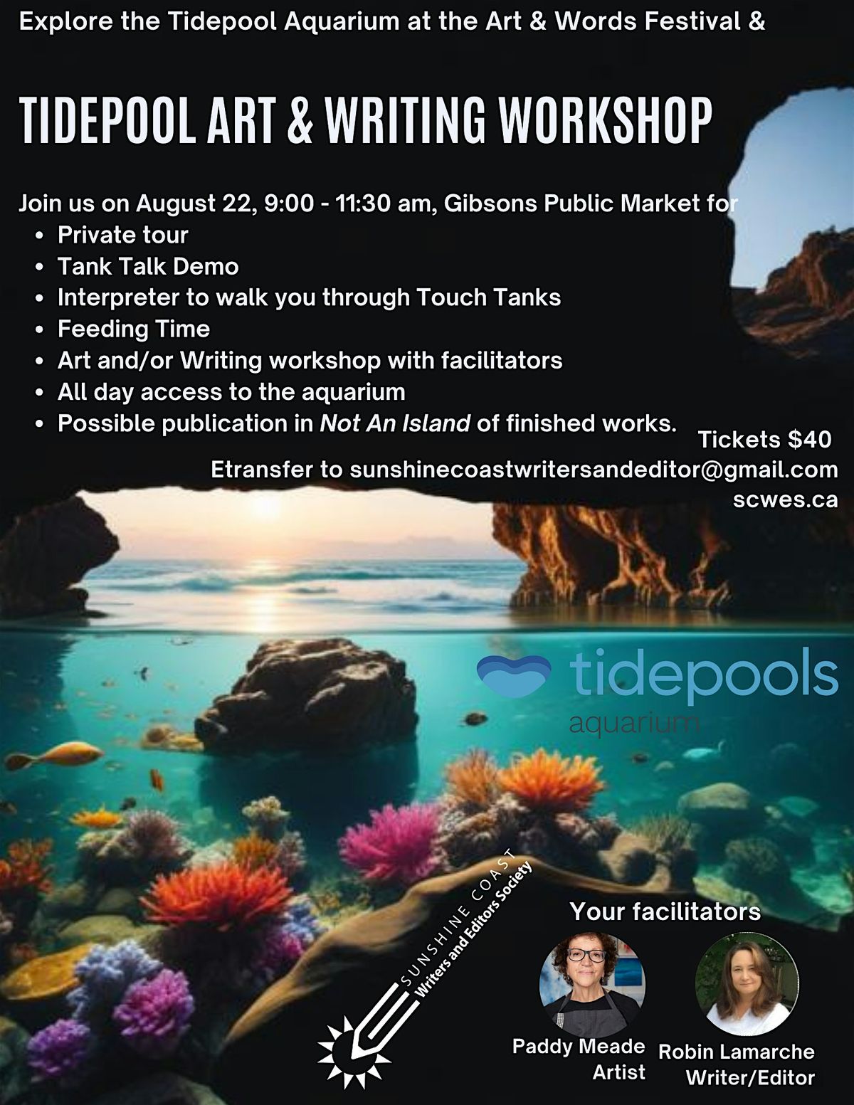 Tidepool Aquariu Art & Writing Workshop, 22 August | Event in Gibsons | AllEvents