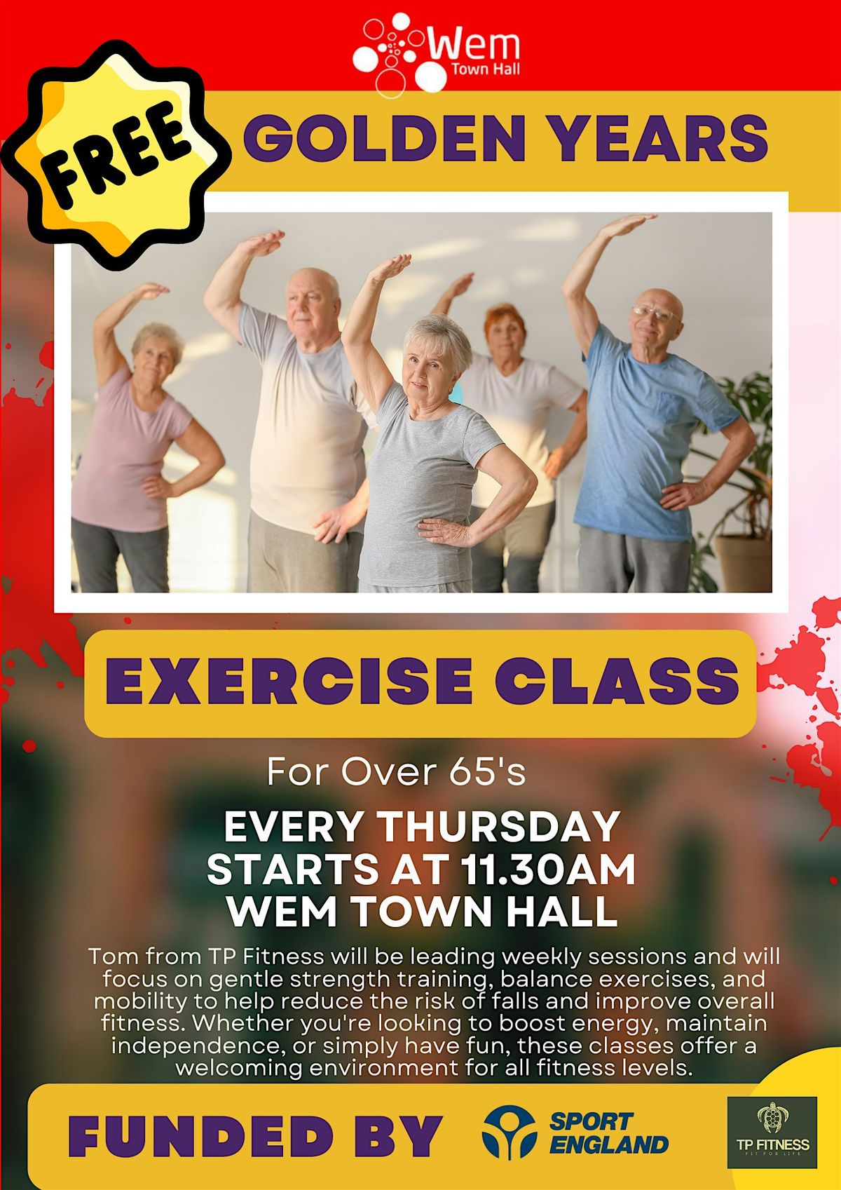 Free Exercise Class at Wem Town Hall | Event in Wem | AllEvents