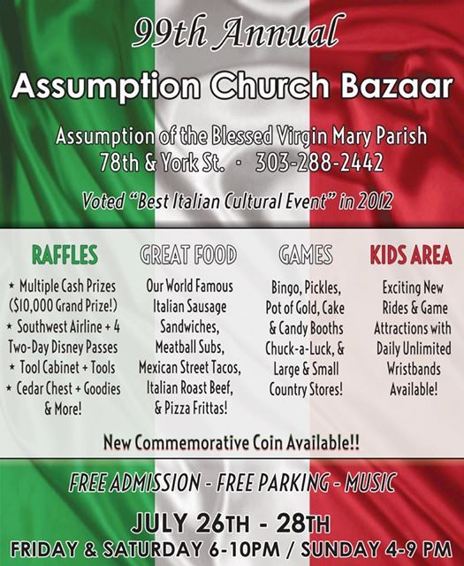 99th Assumption Bazaar, Our Lady of The Assumption Church, Denver, July