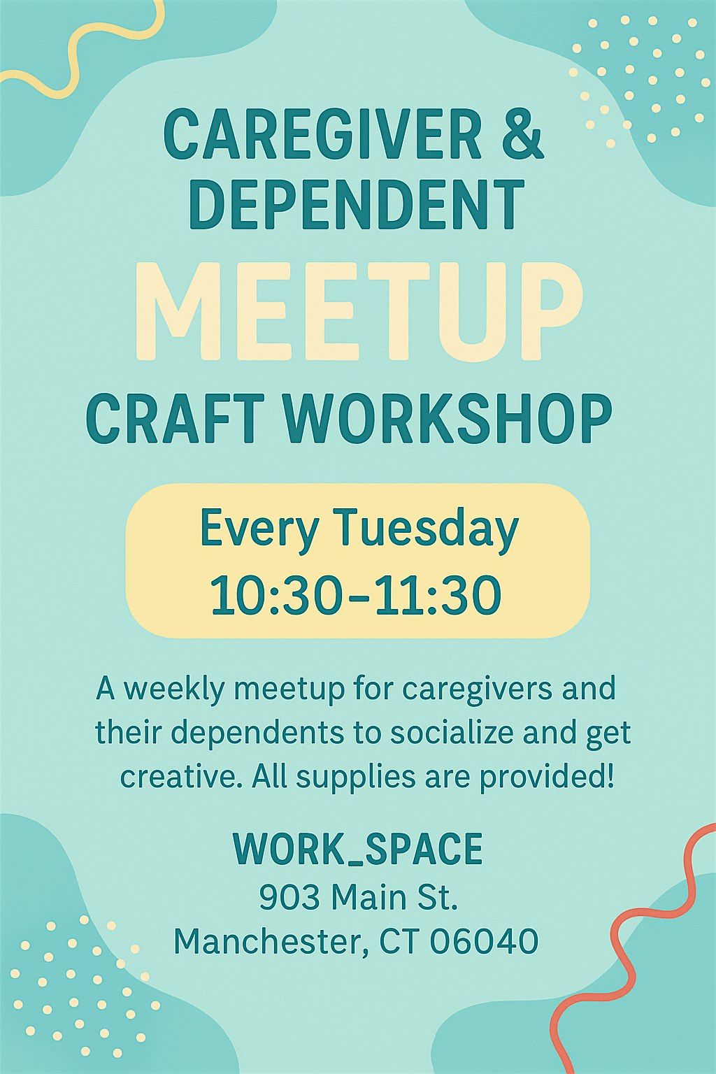 Caregiver & Dependent Meetup Craft Workshop | Event in Manchester | AllEvents