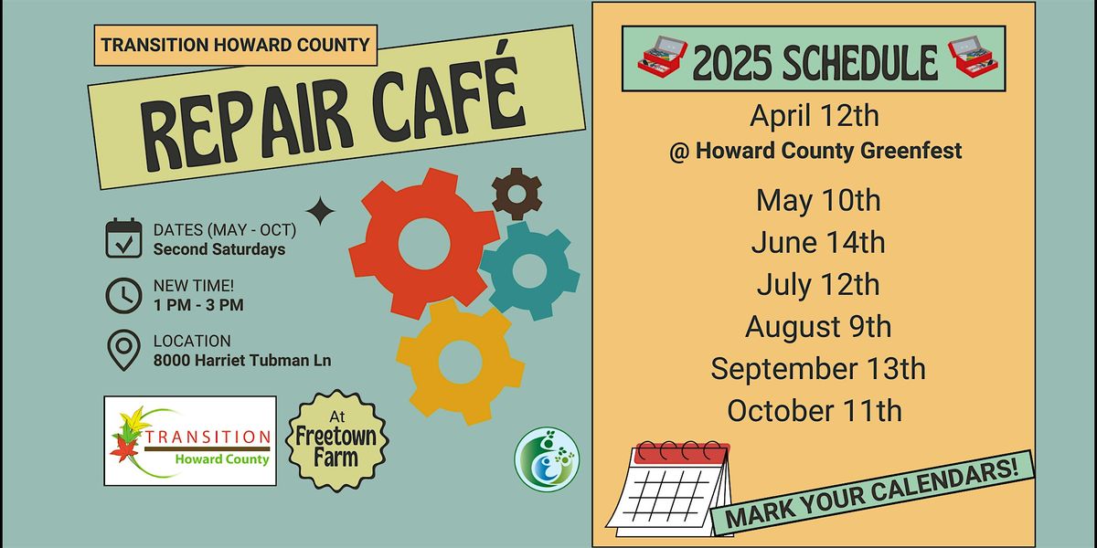 Transition Repair Café - October, 11 October | Event in Columbia | AllEvents