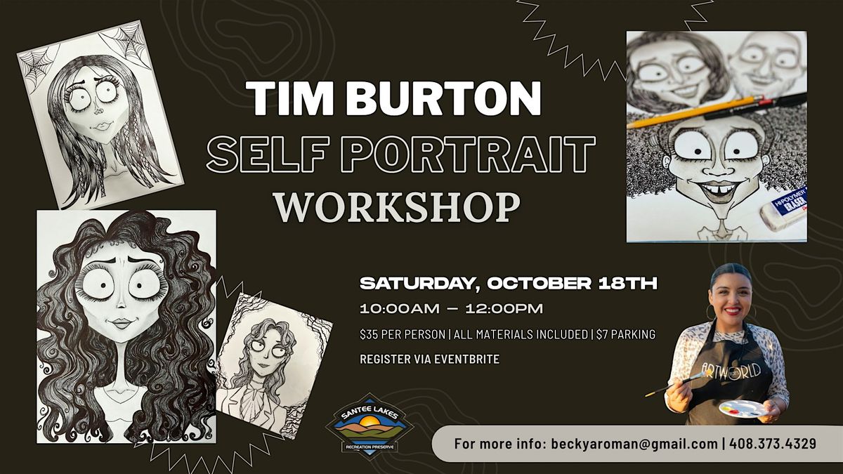 Tim Burton Self Portrait Workshop, 18 October | Event in Santee | AllEvents