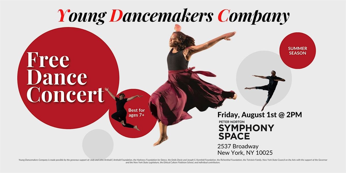 Young Dancemakers Company Performance at Peter Norton Symphony Space, 1 August | Event in New York | AllEvents